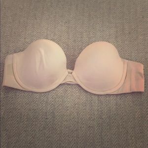 VS White Strapless Push Up Bra